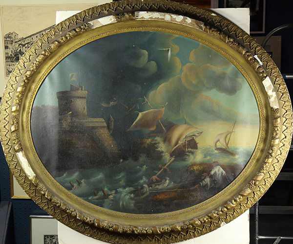 Painting, Shipwreck in the Harbor (1 of 1)