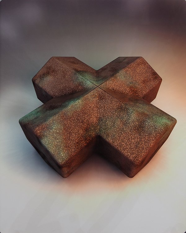 Print, Ronald Davis: Ronald Davis (American, b. 1937), "Staurolite II," 2006, heat fused pixel dust on white aluminum with high gloss coating, monotype ap, signed, titled, and dated verso, overall: 30"h x 44"w