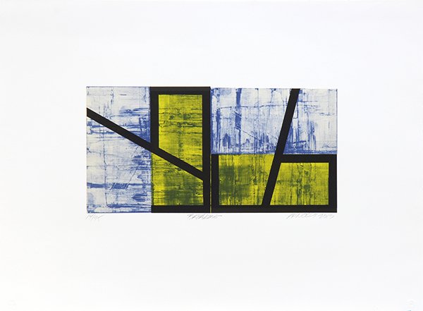 Print, Charles Arnoldi: Charles Arnoldi (American, b. 1946), "Breaking," 2013, lithograph in colors, pencil signed and dated lower right, titled lower center, edition 14/95, Tamarind chop lower left, Printer's chop lower rig