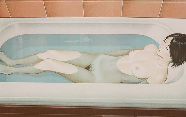 Print, Mel Ramos: Mel Ramos (American, 1935), "Bonnard's Bath," 1979, lithograph in colors, pencil signed lower right, edition: 1/500, image: 16"h x 24"w, overall (with frame): 26.75"h x 33.75"w