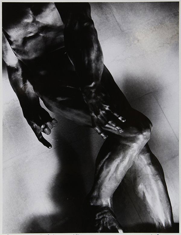 Photograph, Laughlin: Clarence John Laughlin (American, 1905-1985), "Adam (Auguste Rodin - Ca. 1881), 1954, gelatin silver print, image: pencil signed and dated lower right, titled lower left, image: 13.5"h x 10.25"w, arti