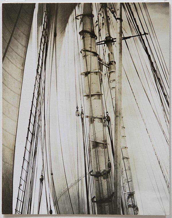 Photograph, Evans: Walker Evans (American, 1903-1975), "Cressida: View Aft, Mainmast in Foreground, South Pacific," 1932, gelatin silver print, artist stamp, titled, and dated verso, image/sheet: 7.25"h x 5.75"w, overal
