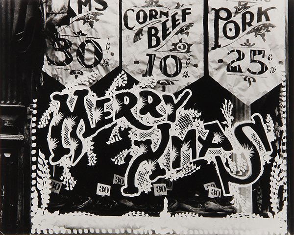 Photograph, Steiner: Ralph Steiner (American, 1899-1986), "Merry Xmas," (1921/22), gelatin silver print, 1979 reprint, image/sheet: 8"h x 10"w, overall (with mat): 18"h x 14"w. Provenance: The Art Institute of Chicago (Ch