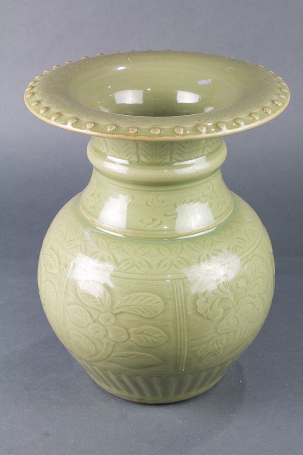 Chinese Celadon Ceramic Vessel (1 of 2)