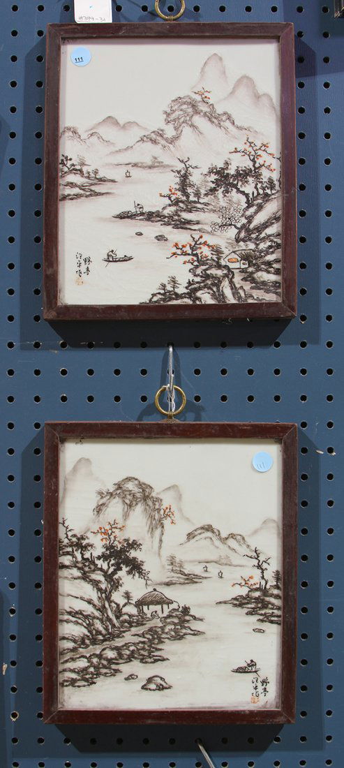 Two Chinese Porcelain Plaques (1 of 3)