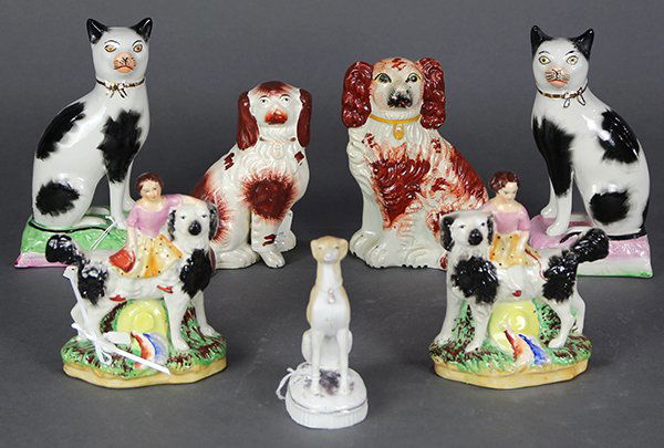 (lot of 7) English Stafffordshire group, each (1 of 4)