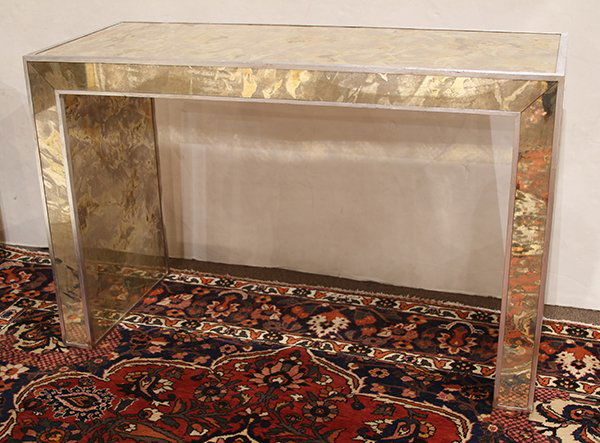 (lot of 2) Italian Moderne style mirrored console (1 of 5)