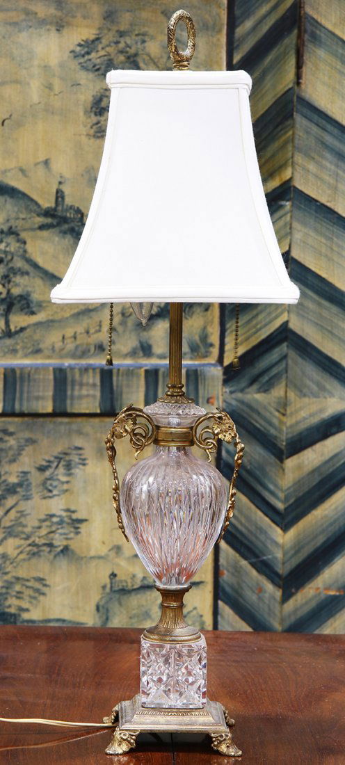 Baccarat style crystal table lamp (1 of 2)
