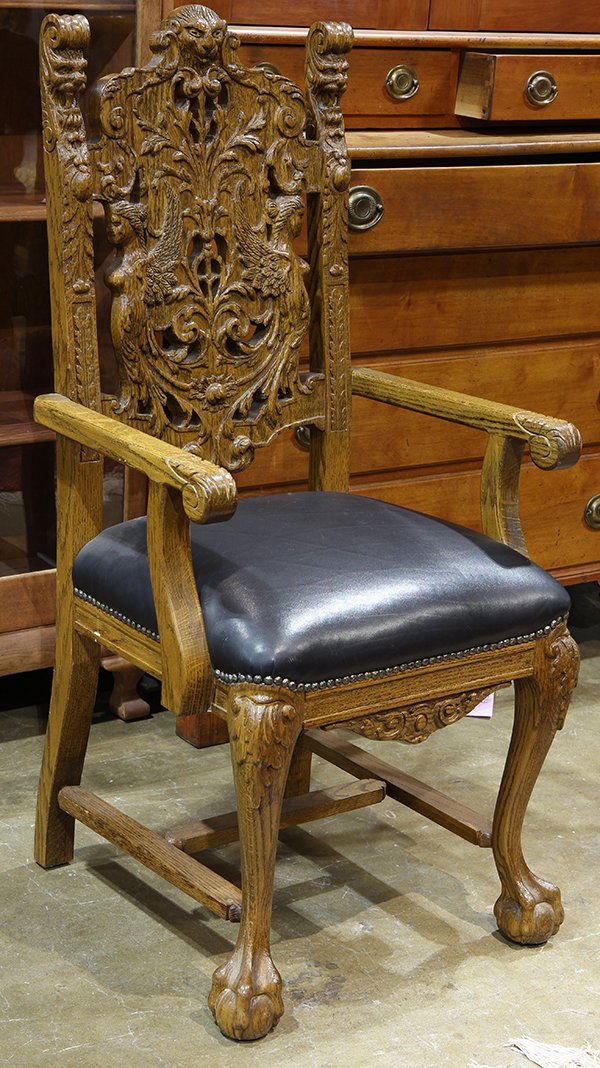 (lot of 6) American Victorian oak armchairs (1 of 2)