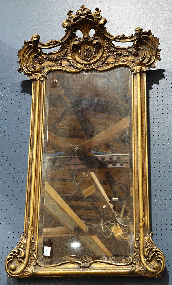 Rococo style giltwood framed mirror (1 of 1)