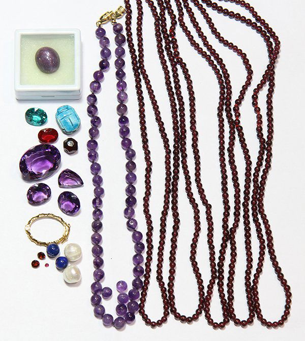 Collection of unmounted multi-stone faience, bead items (1 of 2)