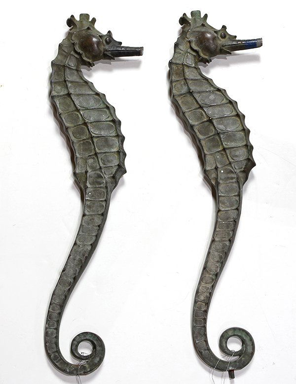 (lot of 2) Patinated bronze figural sculptures, (1 of 2)