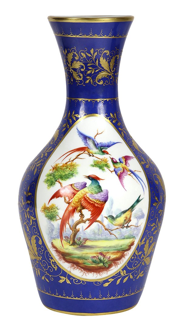 Limoges partial gilt and polychrome decorated vase (1 of 6)