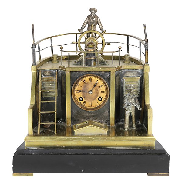 French gilt brass and patinated steel novelty (1 of 9)