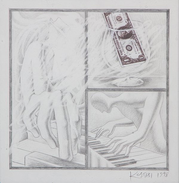 Drawing, Mark Kostabi (1 of 4)