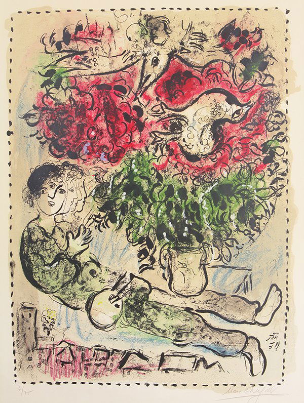 Print, Marc Chagall, The Painter's Bouquet (1 of 5)