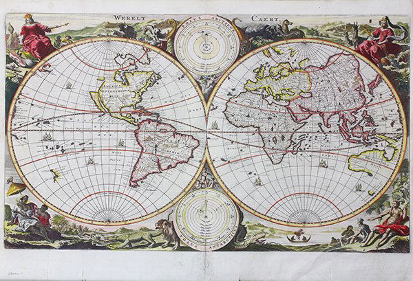 Vintage Map, Daniel Stoopendaal, Wereit Caert (1 of 3)