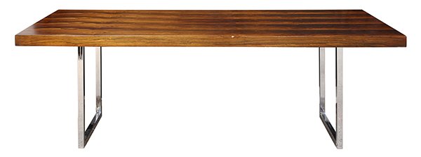 Gordon Russell rosewood and chrome conference table (1 of 5)