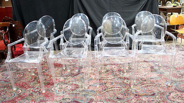 (lot of 8) Philippe Starck designed acrylic Louis Ghost (1 of 3)