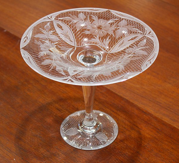 French cut glass compote (1 of 2)