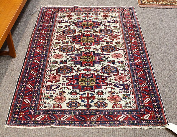 Semi antique Caucasian Lesghi Kazak carpet (1 of 3)