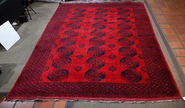 Afghan Turkoman carpet, 9'10" x 14'6" (1 of 4)