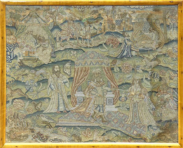 Framed Continental tapestry fragment, 18th century, (1 of 1)