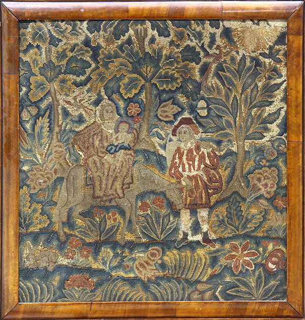 Framed Continental tapestry fragment, 17th century, (1 of 1)
