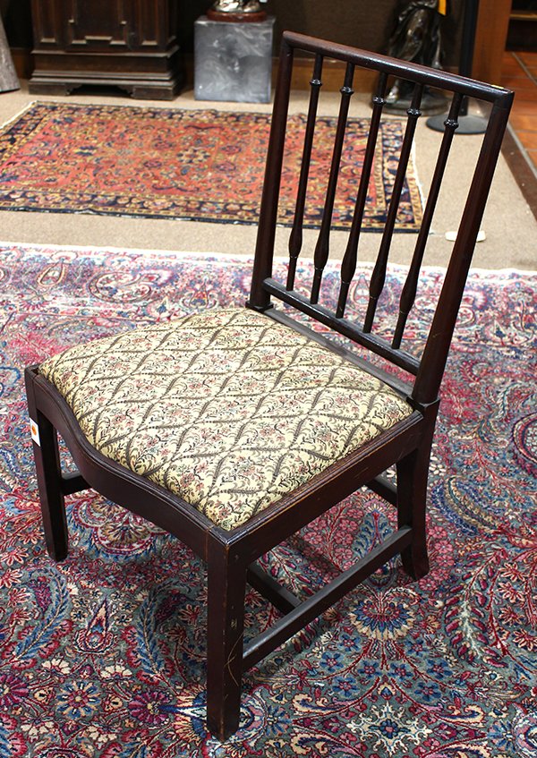 Federal style spindle back side chair, having turned (1 of 4)