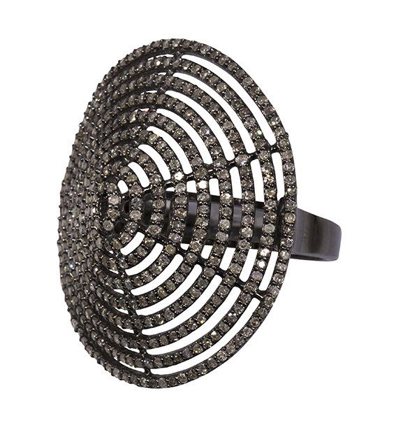 Diamond and sterling silver ring (1 of 3)