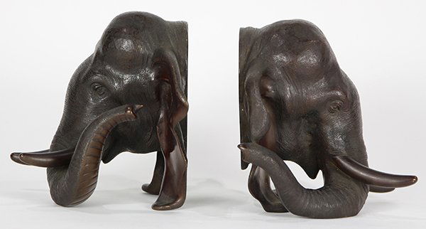 Pair of Japanese  Patinated Bronze Elephant (1 of 5)