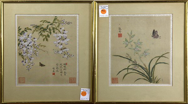 Chinese Framed Paintings, Flowers (1 of 5)
