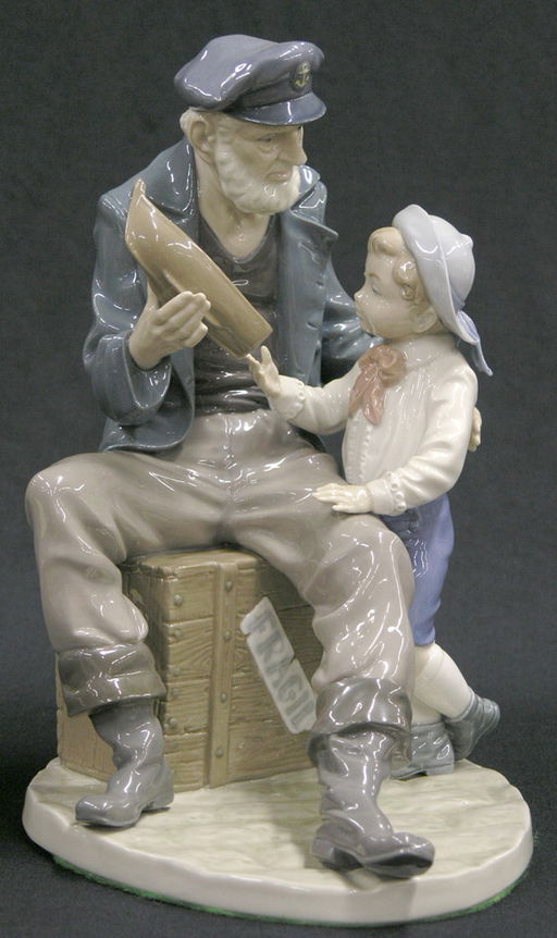 6030 Lladro figural group old sailor and boy Nov 06, 2005 Clars Auction Gallery in CA