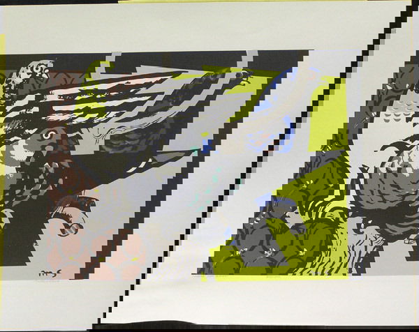 Serigraph, Millard Sheets: Framed serigraph, "Three Gay Birds" by Millard Sheets (Californian 1907-1989), signed lower right, titled lower left, #260/370, sheet: 19"H x 23.5"W