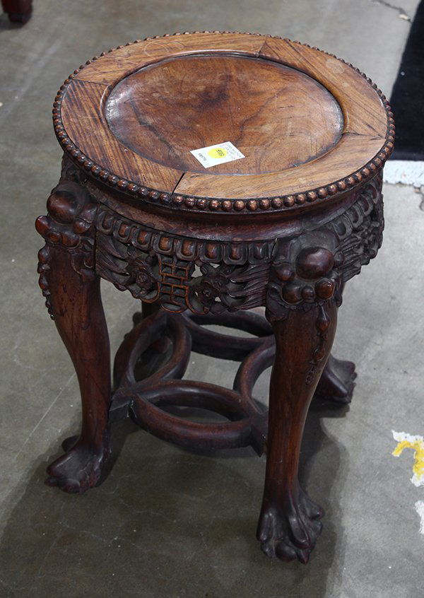 Chinese Wood Stand/Stool, Shou (1 of 1)