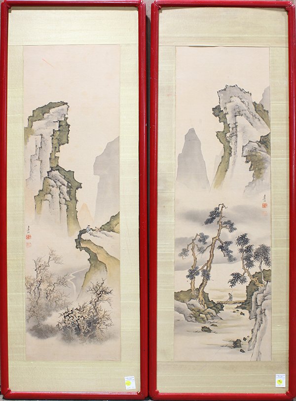 Two Korean Paintings, Landscape (1 of 3)