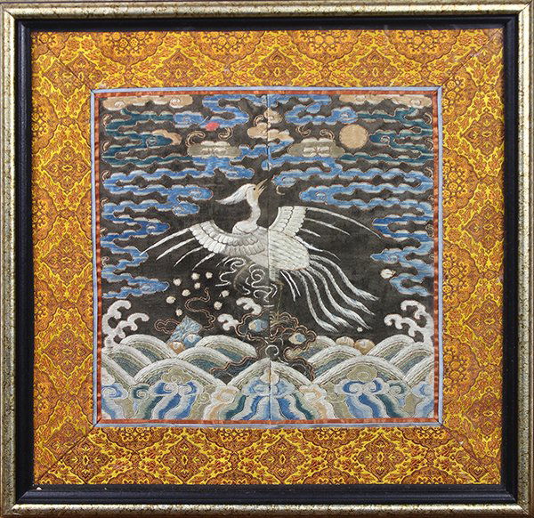 Chinese Rank Badge, Silver Pheasant (1 of 1)