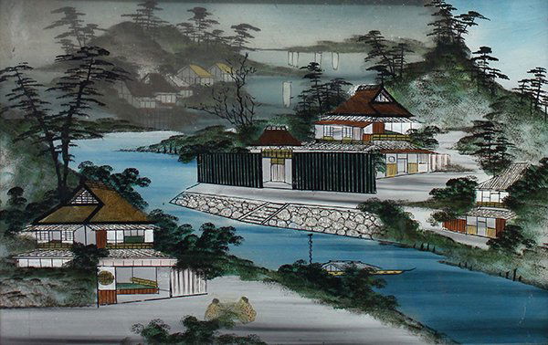 Japanese Reverse Glass Paintings (1 of 2)