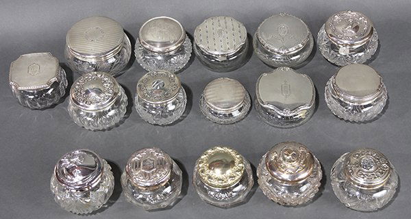 American sterling silver covered crystal vanity (1 of 6)