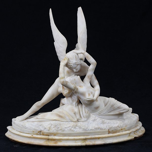 Marble sculpture 'Cupid and Psyche' after Antonio (1 of 9)
