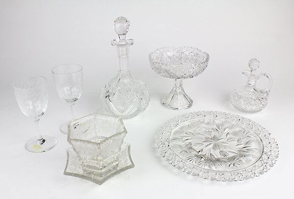 (lot of 7) Crystal table articles including two (1 of 1)