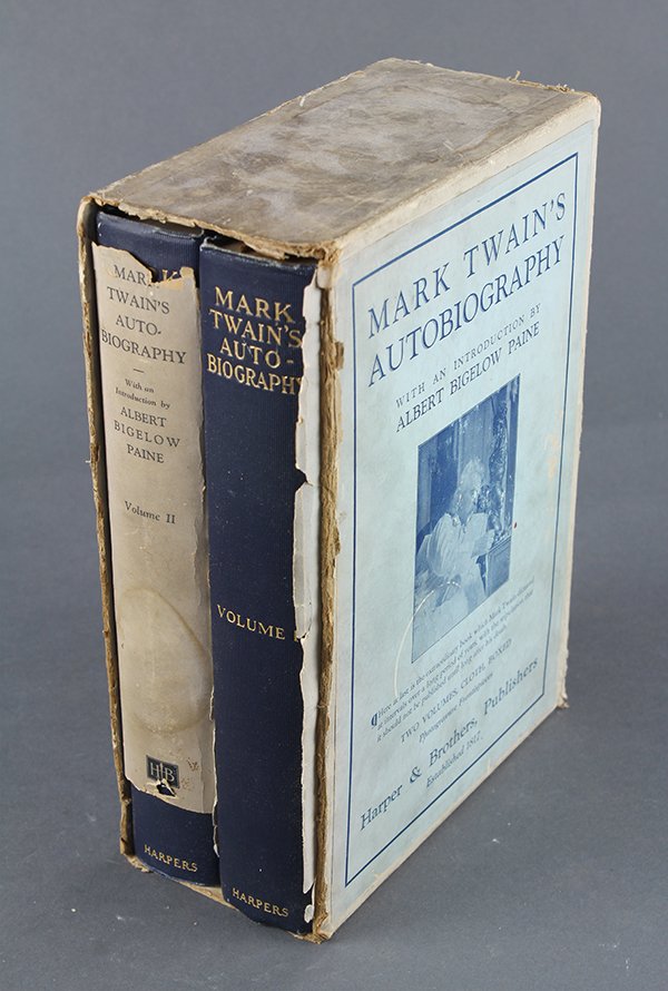 Mark Twain's Autobiography in  two volumes, 1924, with (1 of 4)
