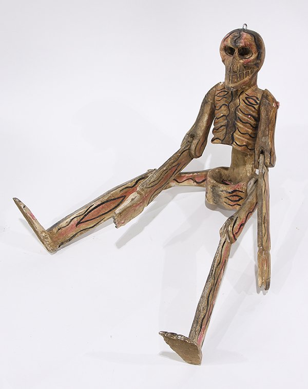 Indigenous style folk art articulated skeleton detailed (1 of 3)