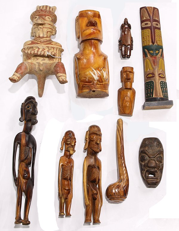 (lot of 10) Pre-Hispanic style decorative items (1 of 2)