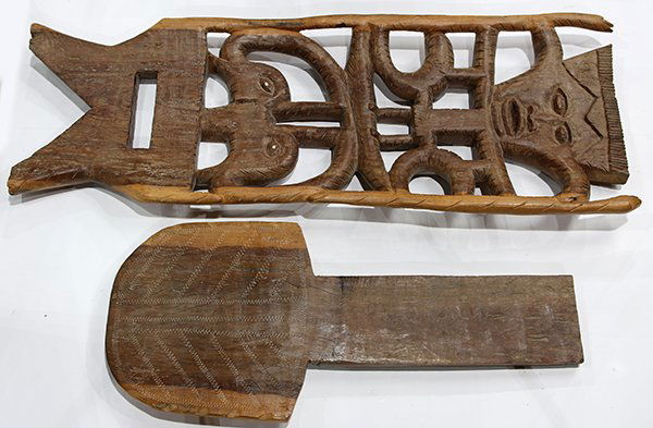 Dogon style, Mali West African carved reclining (1 of 2)