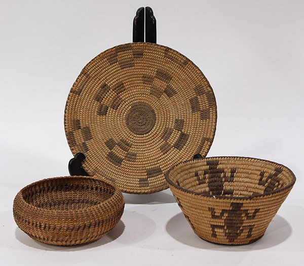 (lot of 3) Pima basketry group (1 of 2)