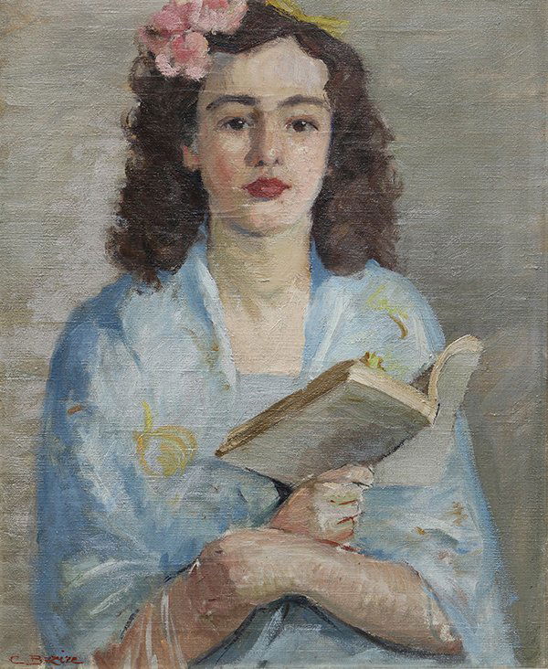 Painting, Portrait d'une Jeune Fille en Bleu (1 of 4)