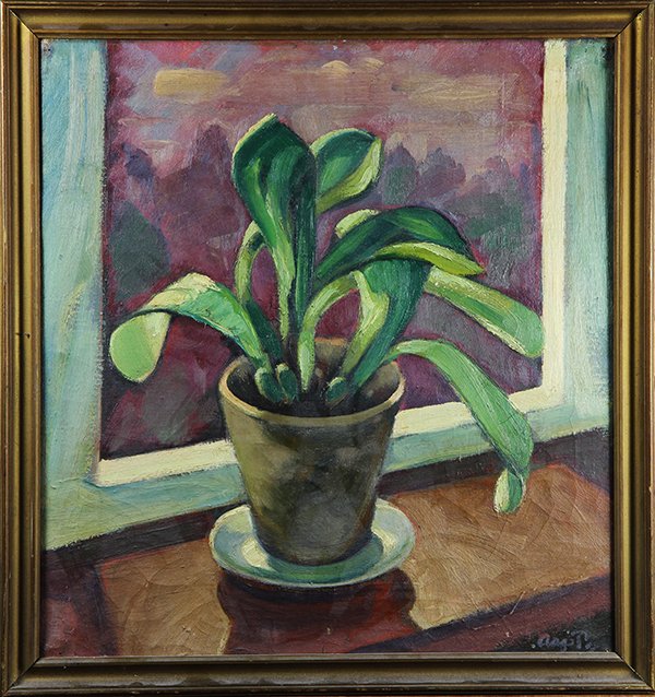 Painting, Plant in Window (1 of 1)