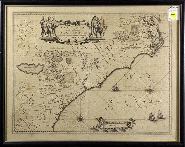 Vintage Map, Willem Janszoon Blaeu, Virginae Partis (1 of 1)