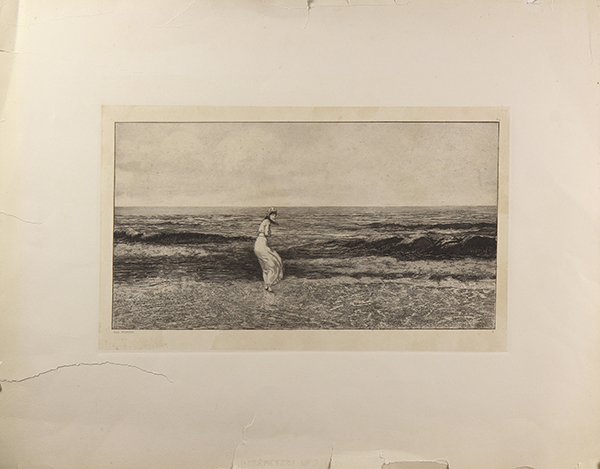 Prints, Bingham and Klinger: (lot of 2) Ralph Bingham (American, 19th/20th century), "St Matin's in the Fields," 1927, etching, pencil signed and dated lower right, titled lower left, signed in plate lower left, and Max Klinger (